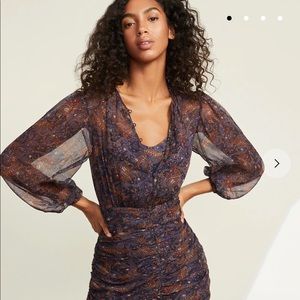 Veronica Beard Kerri Vintage Print Silk Dress Size 2